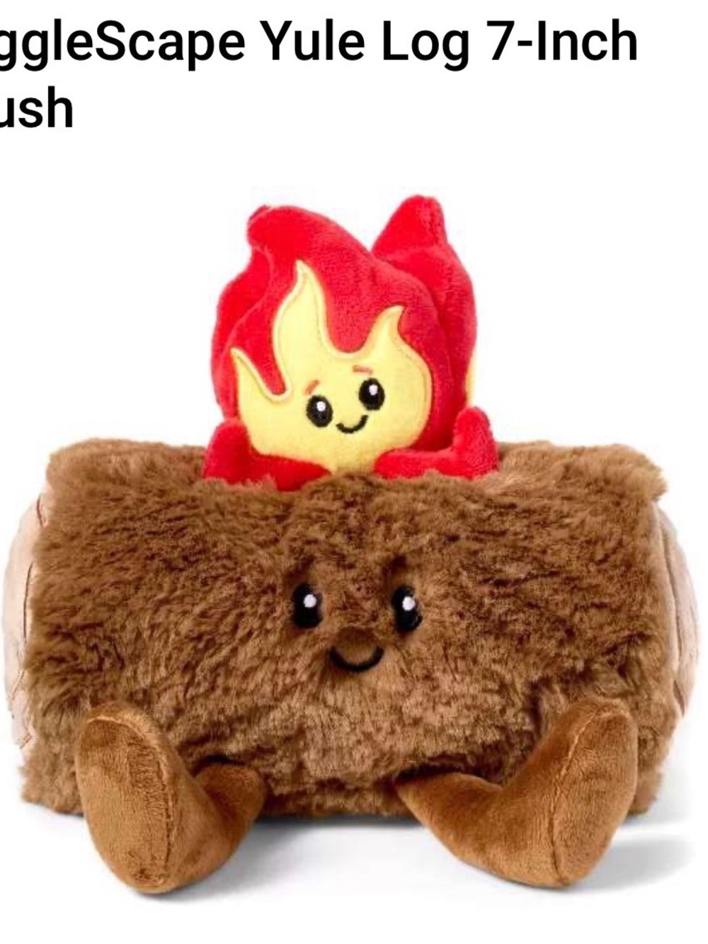 Red Flame Plush Toy - Cute Red & Cream Stuffed Character - Picture 7 of 7